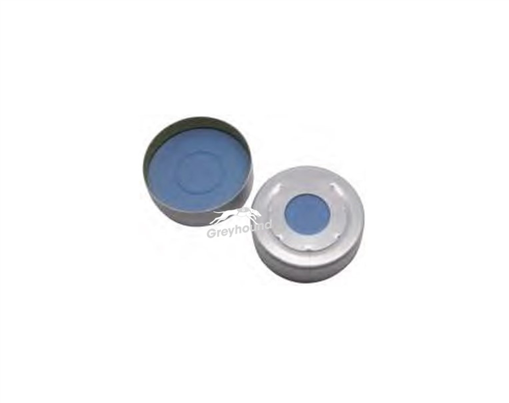 Picture of 20mm Aluminium Headspace Crimp Cap, with Pre-fitted Butyl Septa, 3mm, (Shore A 55)